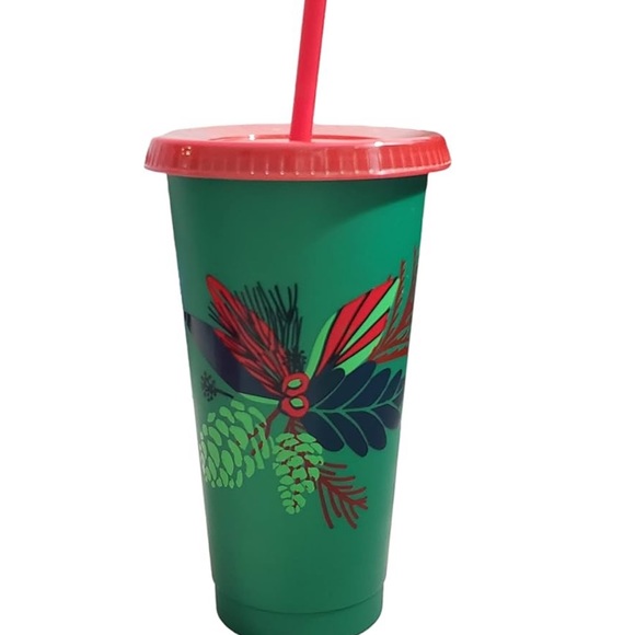 Starbucks reusable cold cups with straws Holiday Christmas - Picture 2 of 5